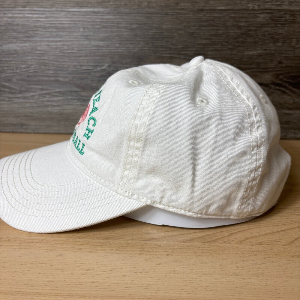 Malibu Beach Pickle Ball Hat Cap Strap Back Womens White Adjustable - Picture 4 of 9
